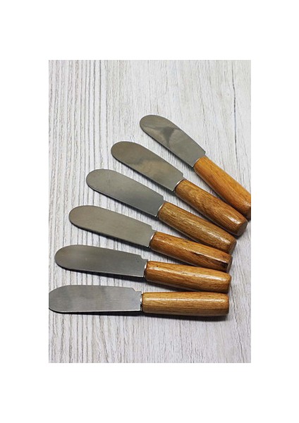 Herseyevinizde Tereyağı Bıçağı - Mini Spatula Ahşap Saplı 6 Adet
