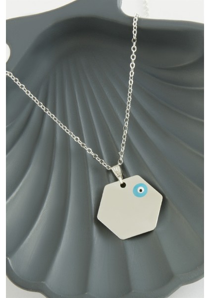 Altıgen Isim Yazılabilir Kolye