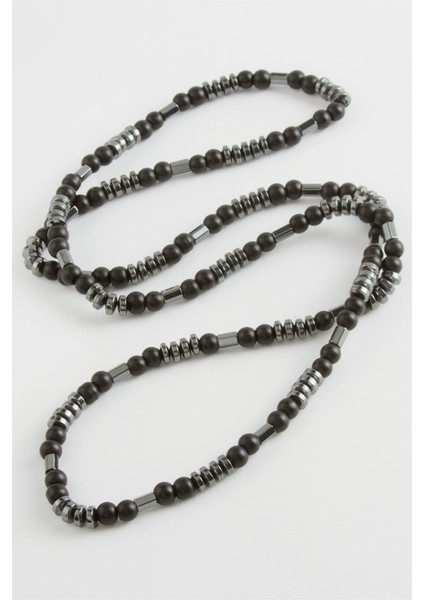 Hematit Onix Doğaltaş Kolye