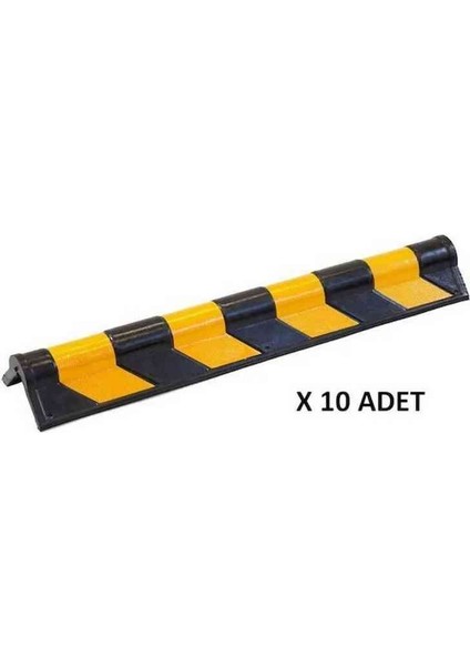 10 Adet Kauçuk Otopark Köşe Kolon Koruyucu Koruma Oval Tip