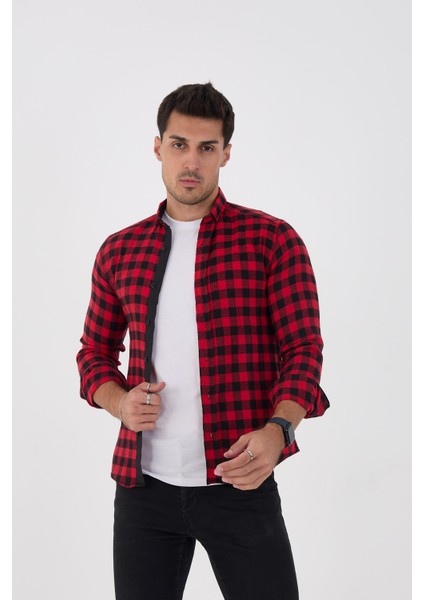 Jack Carısma Flanel Ince Oduncu Slim Fit Gömlek