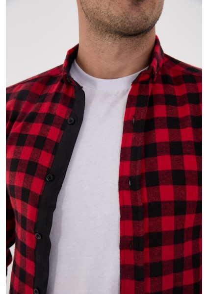 Jack Carısma Flanel Ince Oduncu Slim Fit Gömlek