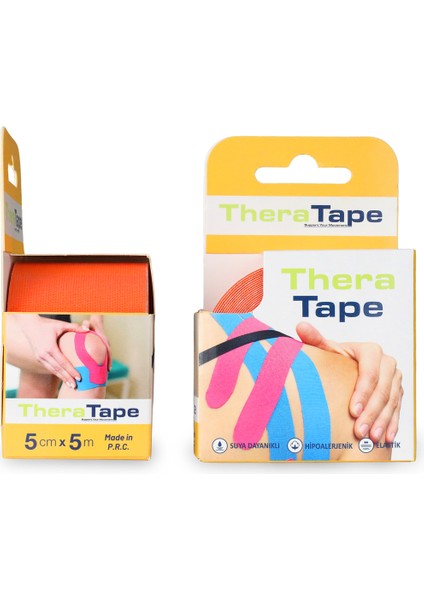 Kınesıo Sporcu Agrı Bandı 5 Metre x 5 cm Turuncu Renk