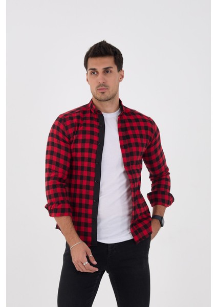 Jack Carısma Flanel Ince Oduncu Slim Fit Gömlek