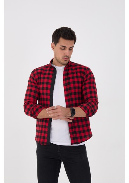 Jack Carısma Flanel Ince Oduncu Slim Fit Gömlek modelleri