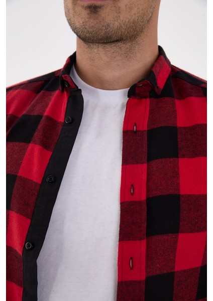 Jack Carısma Flanel Ince Damalı Slim Fit Gömlek modelleri