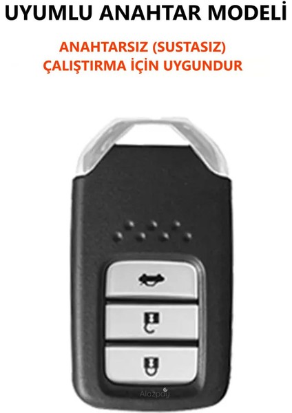 Honda Civic Fc5 Hr-V Cr-V City Tpu Deri Görünümlü Anahtar Kılıfı (1 Adet)