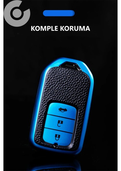 Honda Civic Fc5 Hr-V Cr-V City Tpu Deri Görünümlü Anahtar Kılıfı (1 Adet)