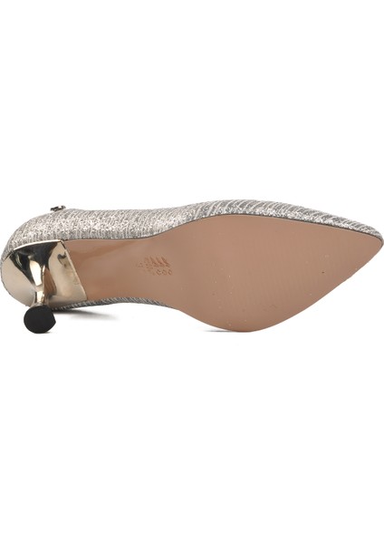Gümüş Kadın Topuklu Ayakkabı indirimleri
