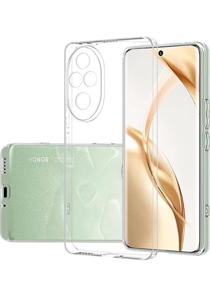 Honor 200 Pro Uyumlu Kılıf Kamera Korumalı Şeffaf Ultra Ince Esnek Renksiz Silikon Kapak