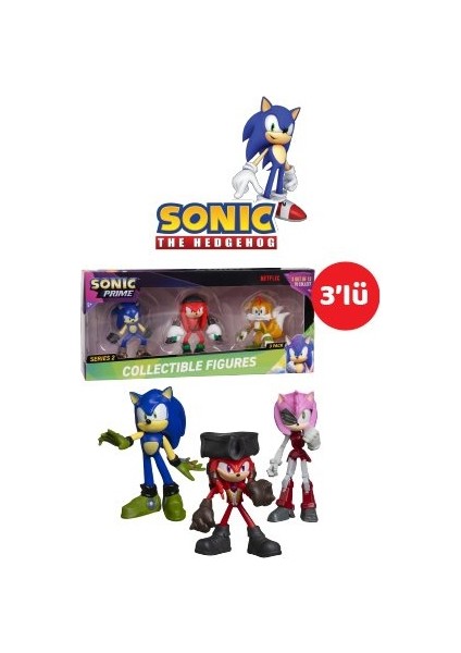 Prime 3'lü Figür Seti -Lisanslı Sonic