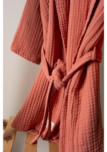 Terracotta Rengi 4 Kat Müslin Çocuk Bornoz fiyatları