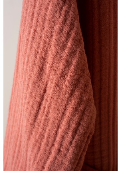 Terracotta Rengi 4 Kat Müslin Çocuk Bornoz