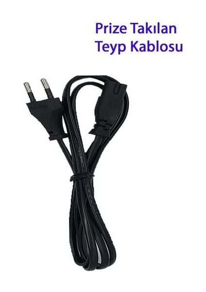Teyp Kablosu 1,5mt Philips Armatür Güç Kablosu Uyumlu Siyah Philips LED Bant Armatür Kablosu 220V
