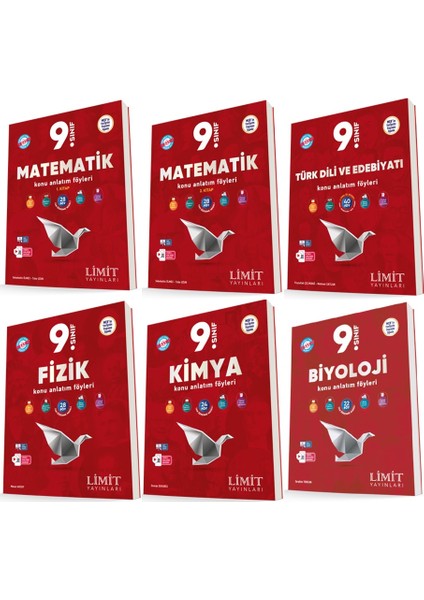 (Sınıf: 9) 2025 Sayısal Konu Anlatım Föyleri Seti 6 Kitap