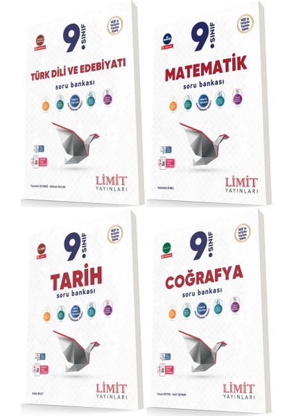 (Sınıf: 9) 2025 Matematik / Türk Dili / Tarih / Coğrafya Soru Seti (4 Kitap)