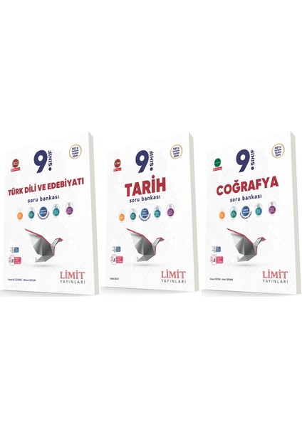 (Sınıf: 9) 2025 Türk Dili / Tarih / Coğrafya Soru Seti (3 Kitap)