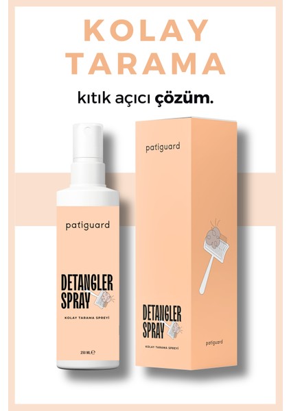 Kolay Tarama Spreyi 250ML Kedi Köpek Kıtık Açıcı Dolaşıklık Giderici Tüy Bakım ve Sağlığı