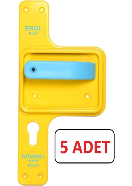 Bariyerli Kapı Kolu Sarı Ayna - Mavi Kol 5 Takım