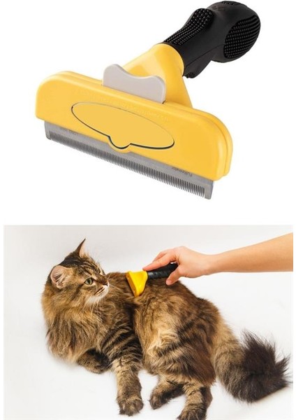Kedi ve Köpekler Için Kısa Tüylü Köpek Tarağı Tüy Toplayıcı Tarak Large (K0)