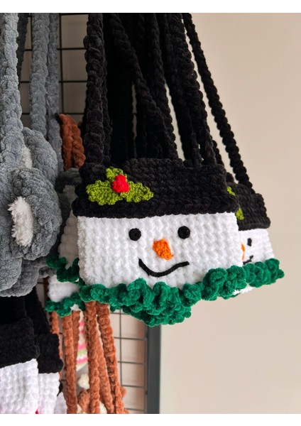 Elişi Kadife Kardan Adam Çanta / Çocuk Çantası fiyatları