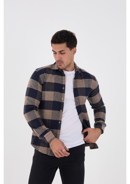 Jack Carısma Oduncu Ekose-Dama Slim Fit Erkek Gömlek