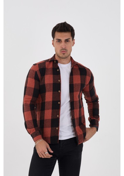 Jack Carısma Oduncu Ekose-Dama Slim Fit Erkek Gömlek