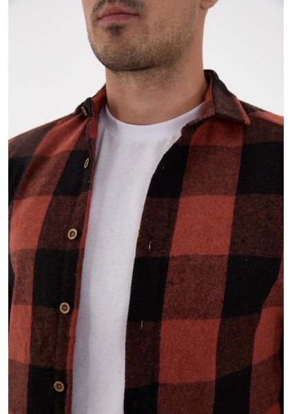 Jack Carısma Oduncu Ekose-Dama Slim Fit Erkek Gömlek