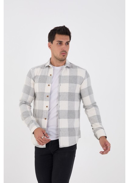 Jack Carısma Oduncu Ekose-Dama Slim Fit Erkek Gömlek