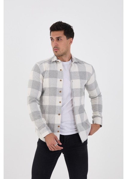 Jack Carısma Oduncu Ekose-Dama Slim Fit Erkek Gömlek