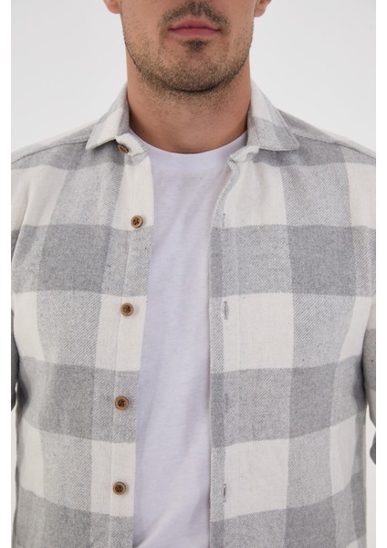 Jack Carısma Oduncu Ekose-Dama Slim Fit Erkek Gömlek