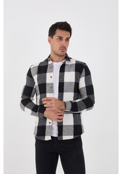Jack Carısma Oduncu Ekose-Dama Slim Fit Erkek Gömlek
