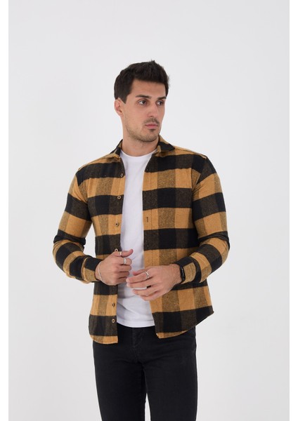 Jack Carısma Oduncu Ekose-Dama Slim Fit Erkek Gömlek
