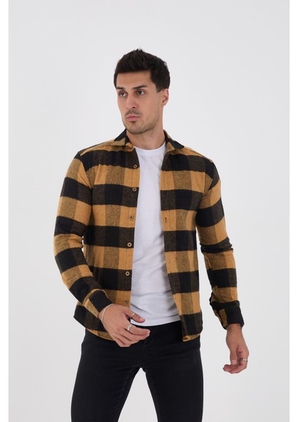 Jack Carısma Oduncu Ekose-Dama Slim Fit Erkek Gömlek