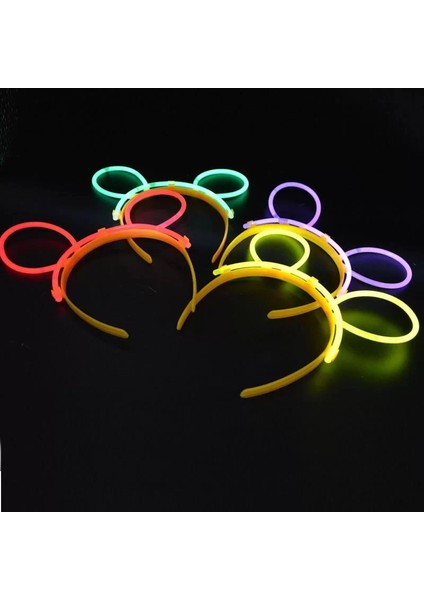 Glow Taç Fosforlu Taç Karışık Renk 12 Adet modelleri