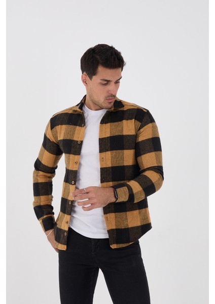 Jack Carısma Oduncu Ekose-Dama Slim Fit Erkek Gömlek