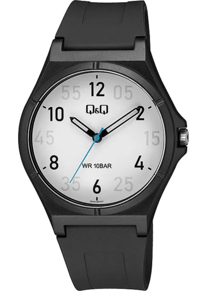 V04A-001VY Plastik Su Geçirmez Rakamlı Siyah Renk Erkek Kol Saati