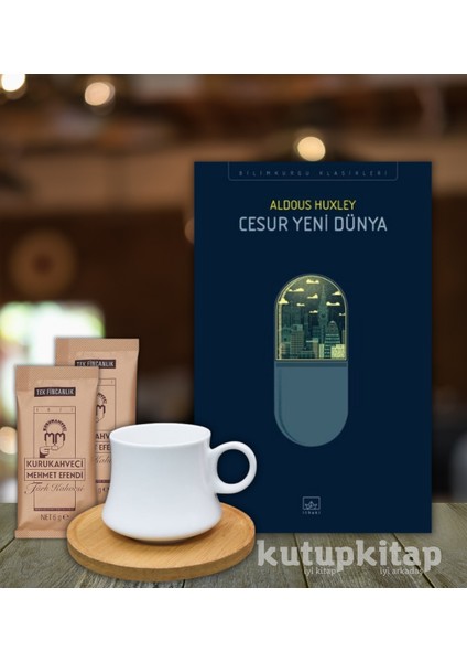 kitap Bambu Fincan Türk Kahvesi Kişiye Özel Not Cesur Yeni Dünya Kitap Hediye Seti