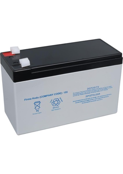 YH-127.0 12 Volt - 7 Amper Akü (150 x 65 x 90 Mm)
