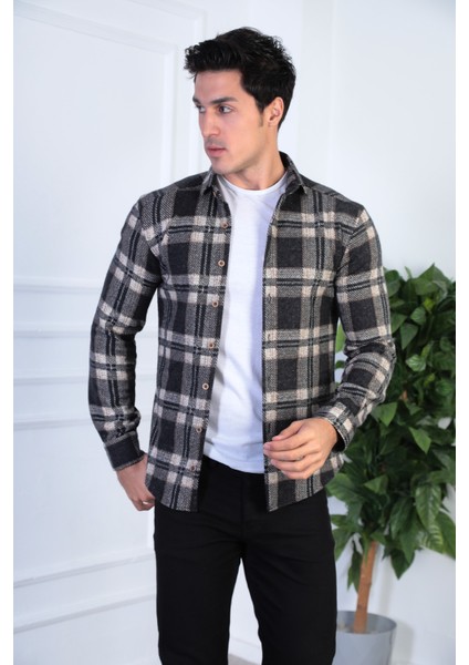 Jack Carısma. Örme Oduncu Esnek ve Rahat Slim Fit Erkek Gömlek modelleri