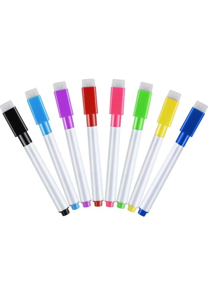 Mıknatıslı Mini Tahta Kalemi, 8 Renk, Yaz-Sil, Yazı Tahtası Kalemi, Keçeli Kalem fiyatları