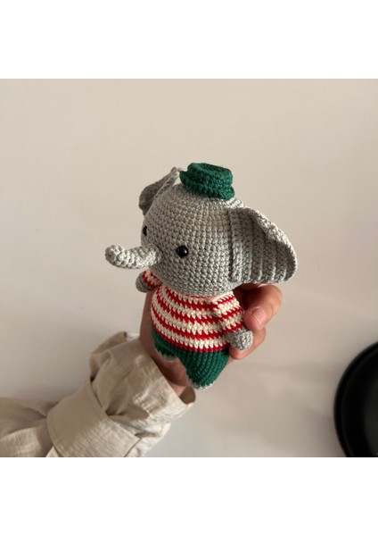 Amigurumi Elişi Fil Oyuncak / Uyku Arkadaşı / Oyun Arkadaşı