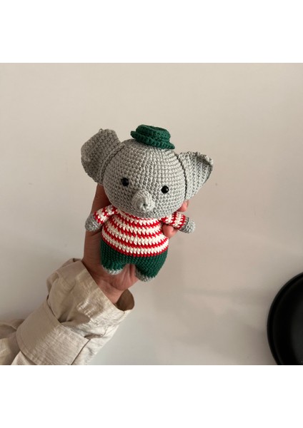 Amigurumi Elişi Fil Oyuncak / Uyku Arkadaşı / Oyun Arkadaşı