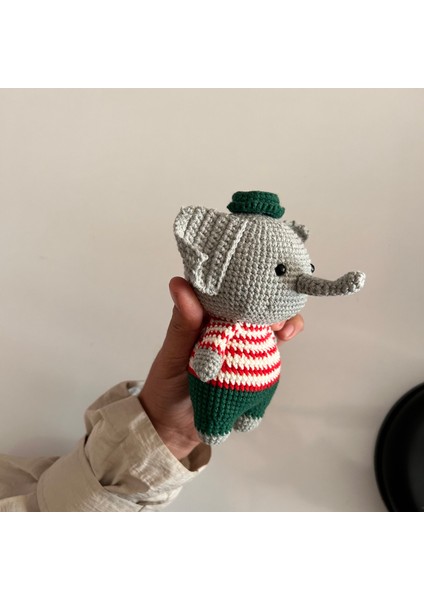 Amigurumi Elişi Fil Oyuncak / Uyku Arkadaşı / Oyun Arkadaşı