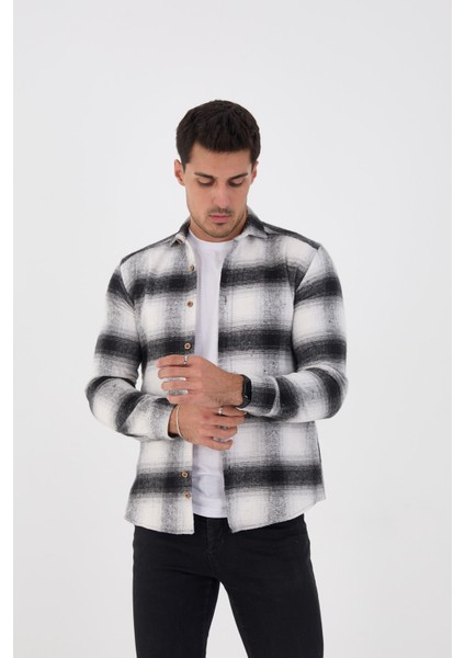 Jack Carısma. Oduncu Ekose Slim Fit Erkek Gömlek