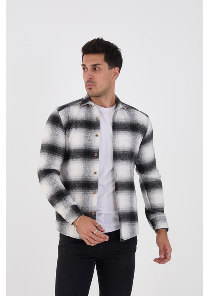 Jack Carısma. Oduncu Ekose Slim Fit Erkek Gömlek