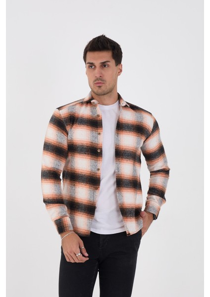 Jack Carısma. Oduncu Ekose Slim Fit Erkek Gömlek