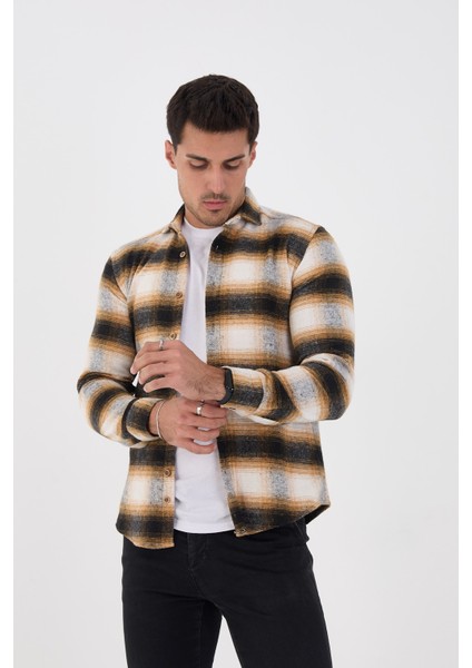 Jack Carısma. Oduncu Ekose Slim Fit Erkek Gömlek