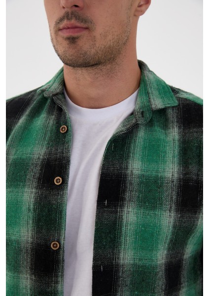 Jack Carısma. Oduncu Ekose Slim Fit Erkek Gömlek