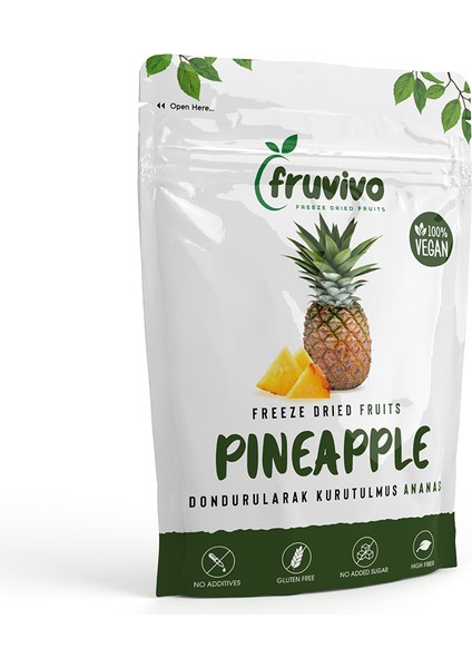 3'lü Paket, Dondurularak Kurutulmuş Ananas 20 gr, Vegan, Glutensiz Kurutulmuş Meyveler fırsatları